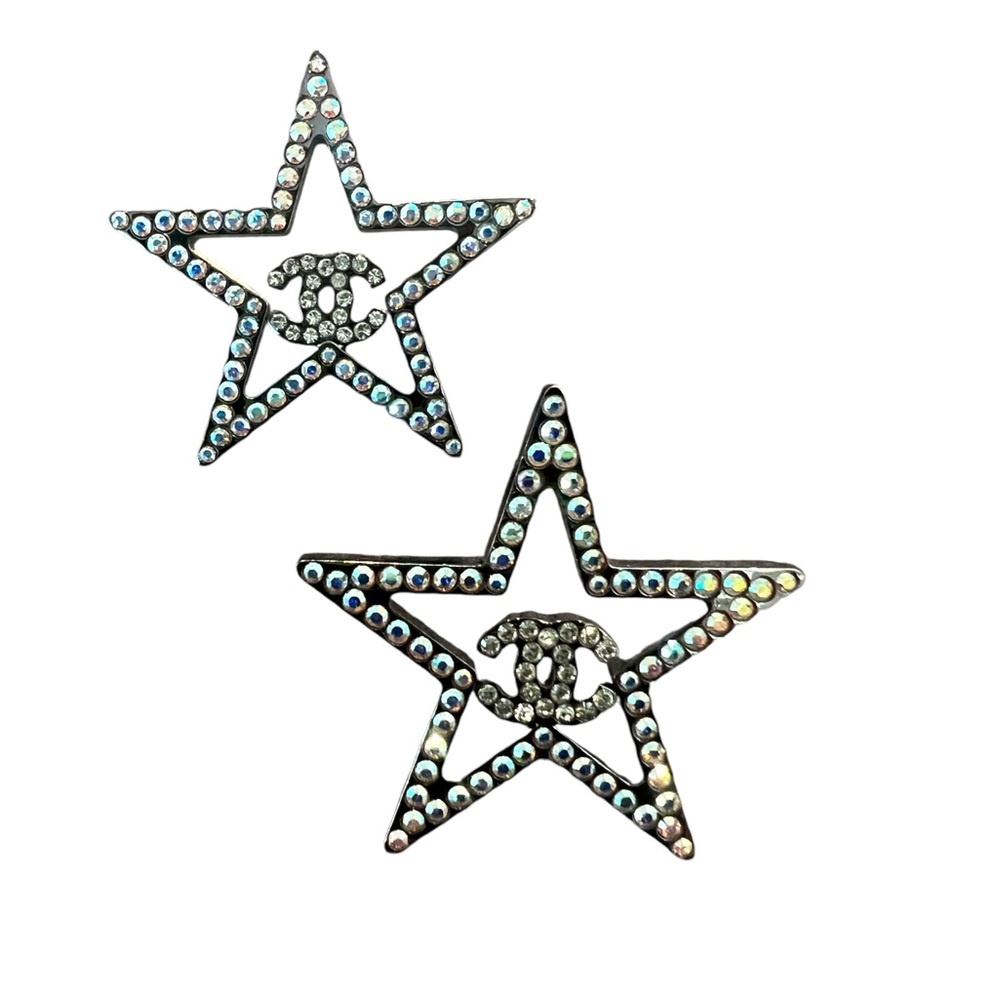 Chanel Strass Star Earrings